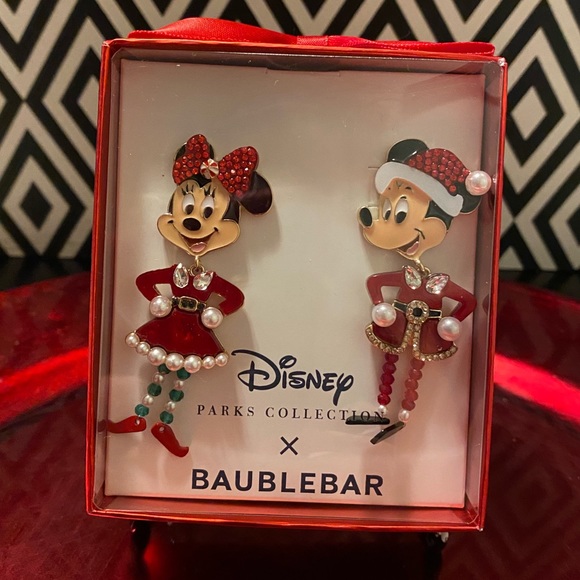 Disney Jewelry Disney Baublebar Christmas Earrings Poshmark
